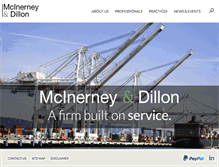 Tablet Screenshot of mcinerney-dillon.com